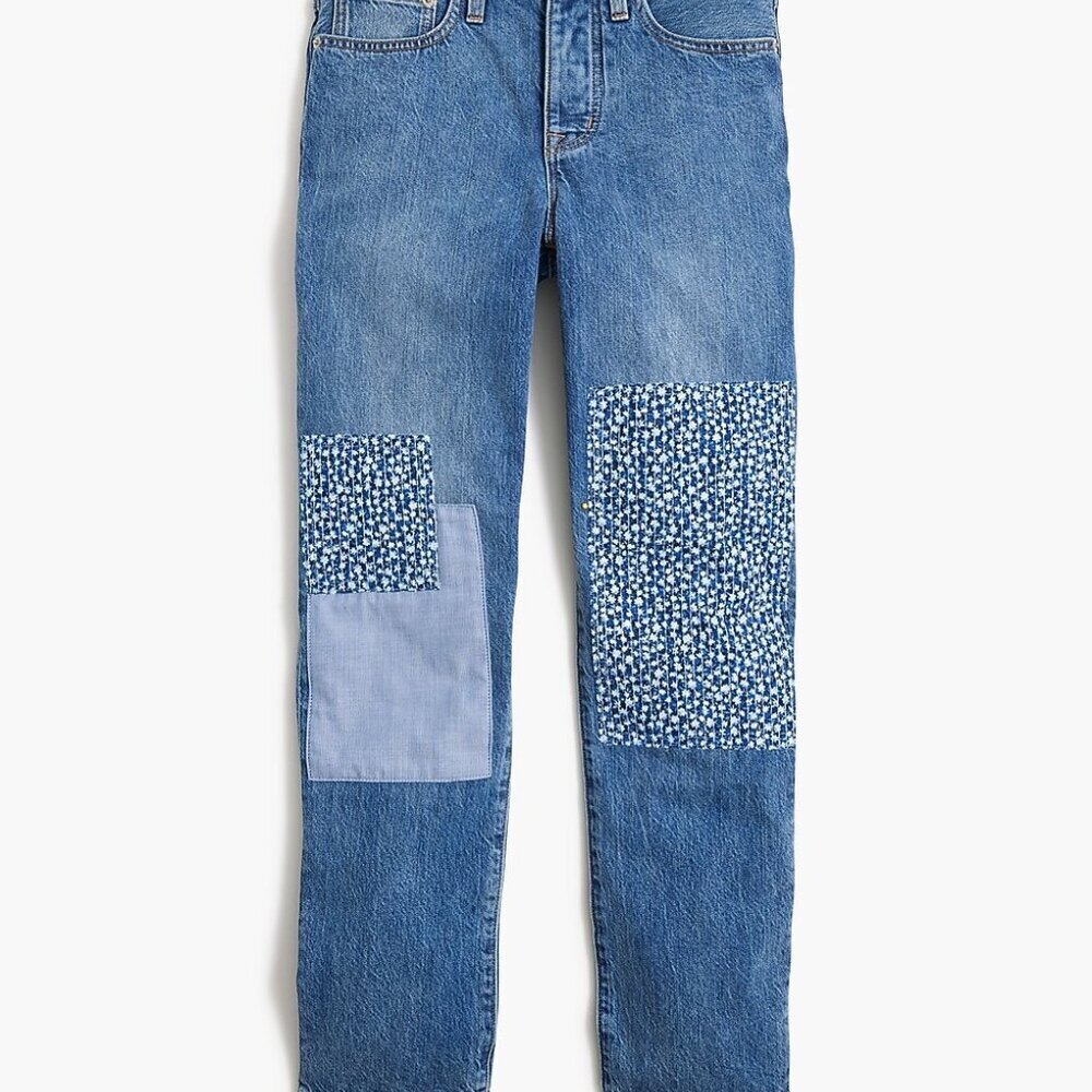 J. Crew Premium Edition Slim Boyfriend Patchwork Jean - Size 32 - NWT